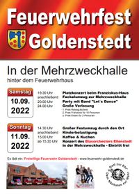 Flyer Feuerwehrfest Goldenstedt 2022
